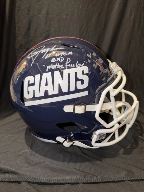 Giants Lawrence Taylor Signed/Inscribed Full Size Replica Helmet With JSA COA