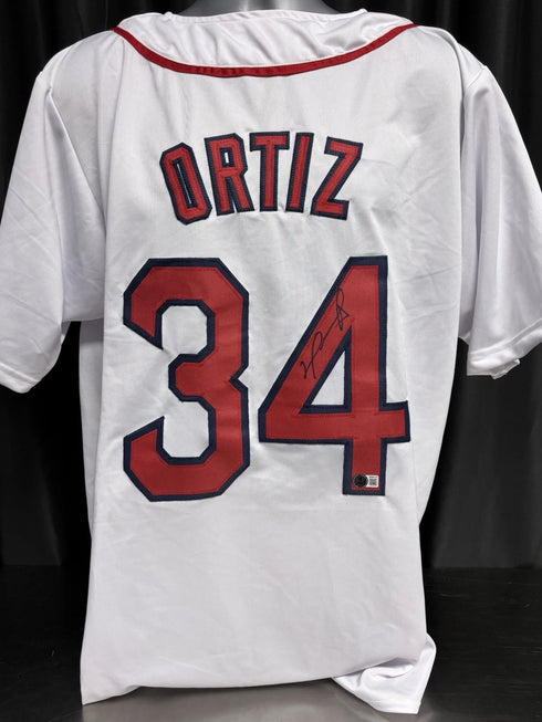 Boston Red Sox David Ortiz Signed White Jersey Beckett