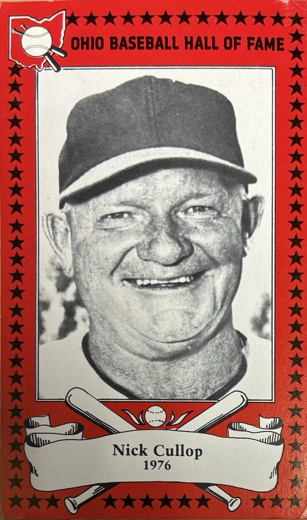 Nick Cullop Ohio Baseball Hall Of Fame Oversized Card #3