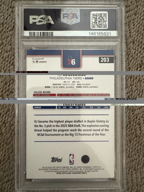 2025-26 Topps - VJ Edgecombe #203 (RC)
