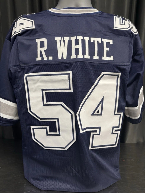 Custom Unsigned Randy White Blue Jersey XL