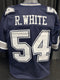Custom Unsigned Randy White Blue Jersey XL