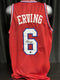 Philadelphia 76ers Julius Erving Signed Red Jersey Beckett