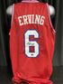 Philadelphia 76ers Julius Erving Signed Red Jersey Beckett