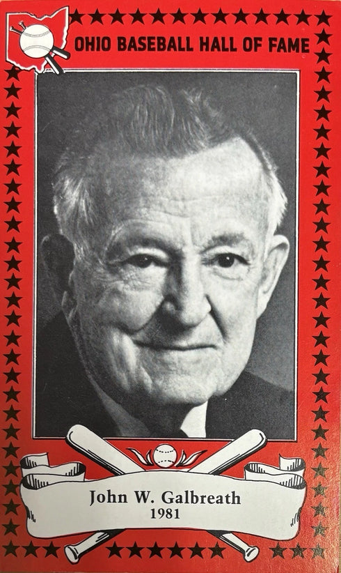 John W. Galbreath Ohio Baseball Hall Of Fame Oversized Card #56