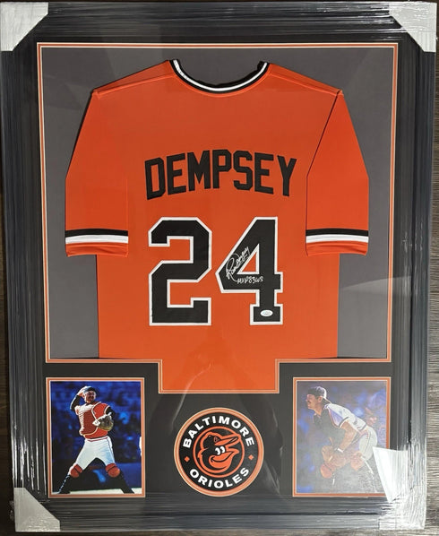 Baltimore Orioles Rick Dempsey Signed Framed Orange Jersey 1984 WS MVP JSA