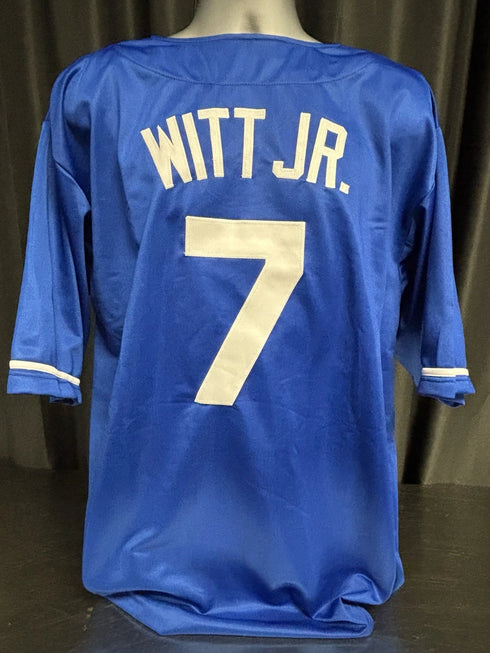 Custom Unsigned Bobby Witt Jr Blue Jersey XL