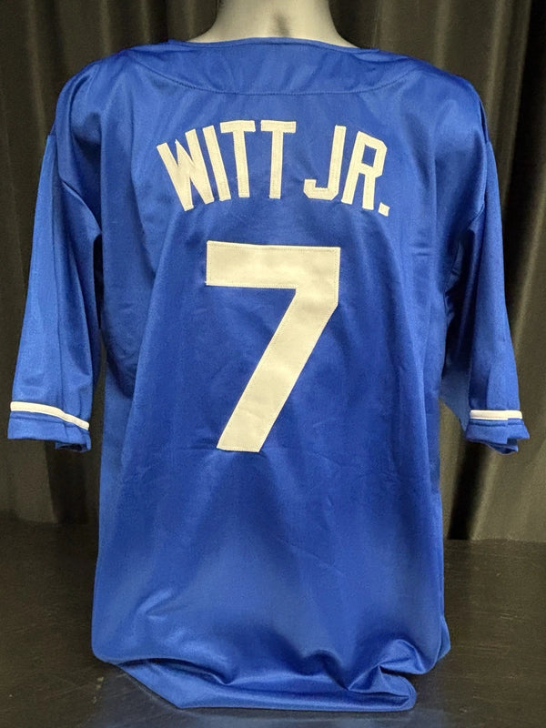 Custom Unsigned Bobby Witt Jr Blue Jersey XL