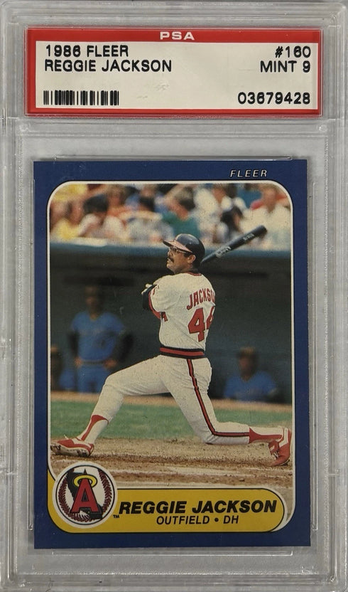 1986 Fleer Reggie Jackson Los Angeles Angels PSA 9