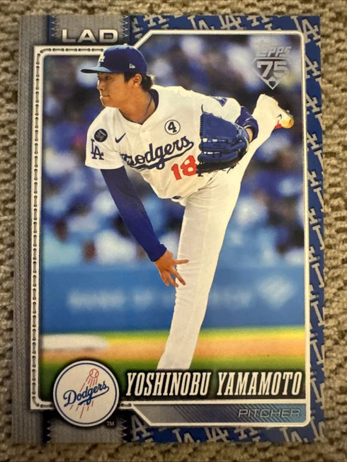 2026 TOPPS SERIES 1 - YOSHINOBU YAMAMOTO - TEAM BORDER VARIATION - LA DODGERS