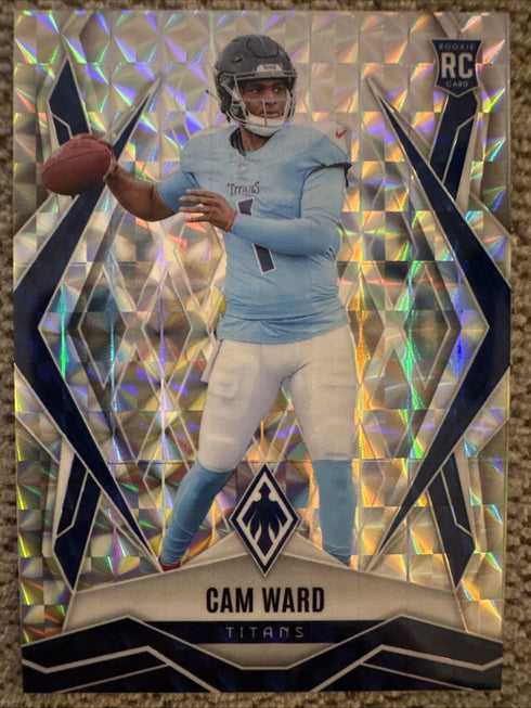 Panini 2025 Phoenix Cam Ward Rookie #194 Silver Pyramids Titans NFL Football