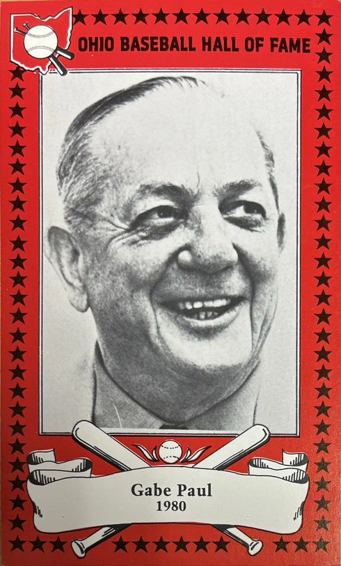 Gabe Paul Ohio Baseball Hall Of Fame Oversized Card #51