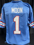 Custom Unsigned Warren Moon Blue Jersey XL