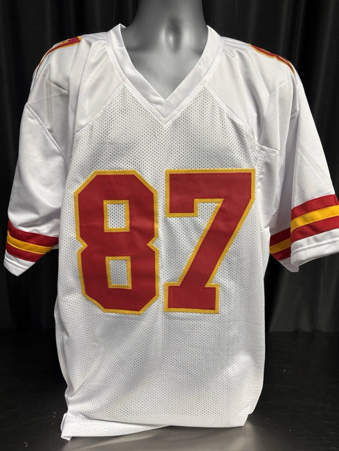 Custom Unsigned Travis Kelce White Jersey XL