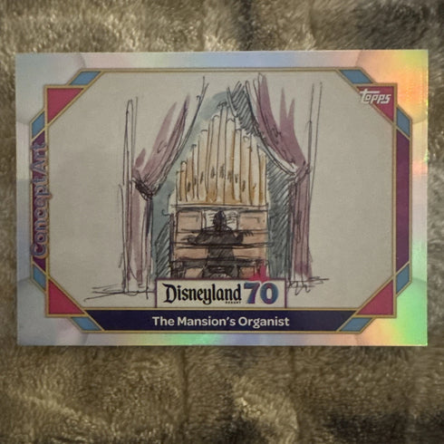 Mansion's Organist 2025 Topps Disneyland 70th Concept Art Silver #127