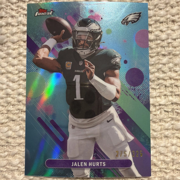 2025 Topps Finest - Jalen Hurts /325 Sky Blue Parallel #63 Philadelphia Eagles