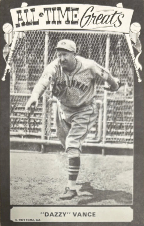 Dazzy Vance 1973 TCA All Time Greats Postcard