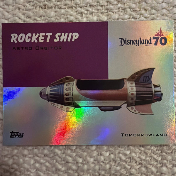 2025 Topps Disneyland 70th Anniversary Rainbow Foil T54-12 ROCKET SHIP