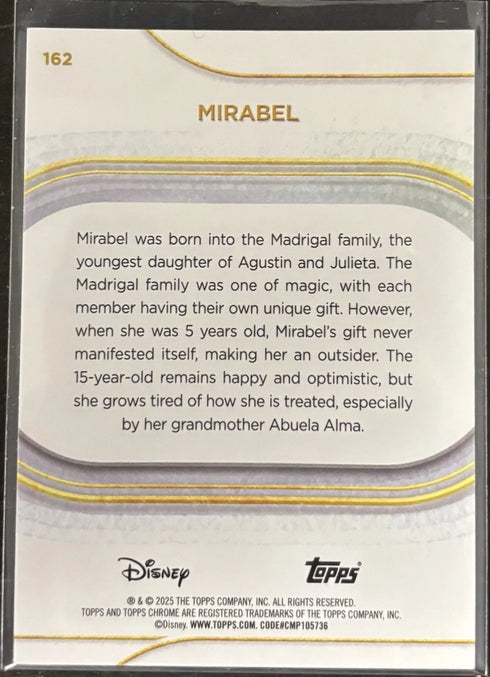 2025 Topps Chrome Sapphire Disney Mirabel #162
