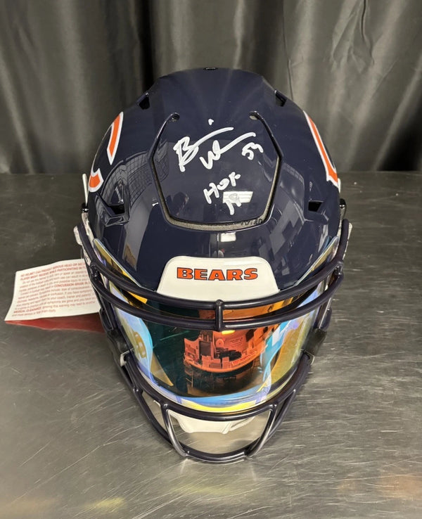 Chicago Bears Brian Urlacher Signed Inscr Speed Flex Authentic Helmet Beckett
