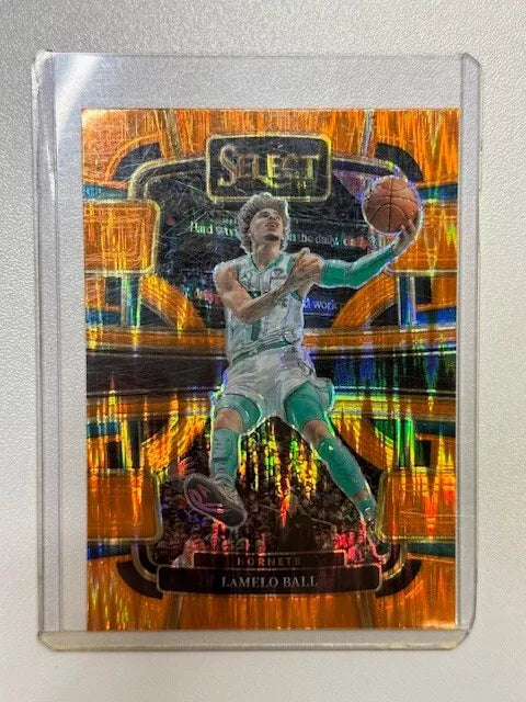 2023-24 Panini Select Orange Flash Prizms #53 LaMelo Ball Charlotte Hornets