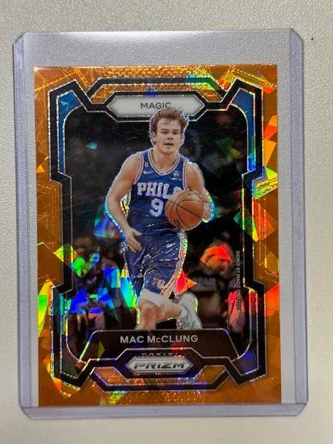 Mac McClung 2023-24 Panini Prizm Orange Ice Prizm Orlando Magic NBA Card No.258