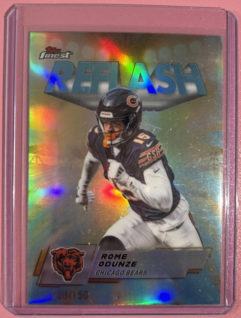 Topps 2025 Topps Finest Reflash Rome Odunze #RF-12 Bears NFL Refractor