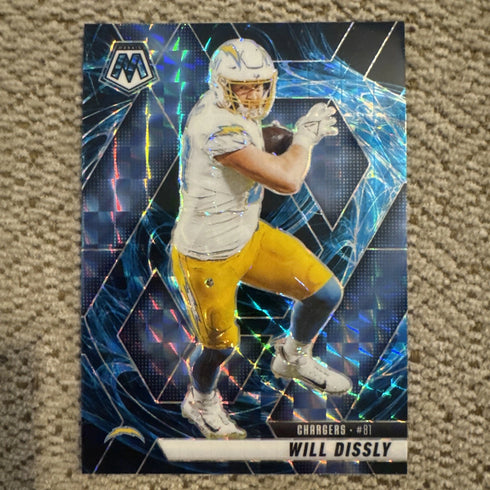 2025 Mosaic Genesis Prizm SSP Will Dissly Los Angeles Chargers #114