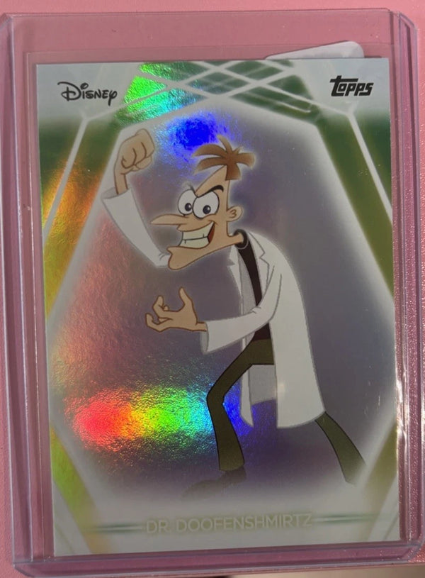 2026 Topps Disney Neon Dr. Doofenshmirtz #4 Rainbow Foil. Phineas And Ferb