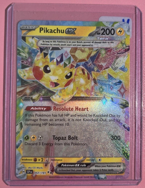 Pokémon TCG Pikachu EX Double Rare Holo Card 057/191