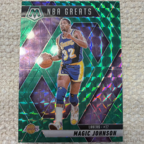 2024-25 Panini Mosaic #296 Magic Johnson Green Mosaic