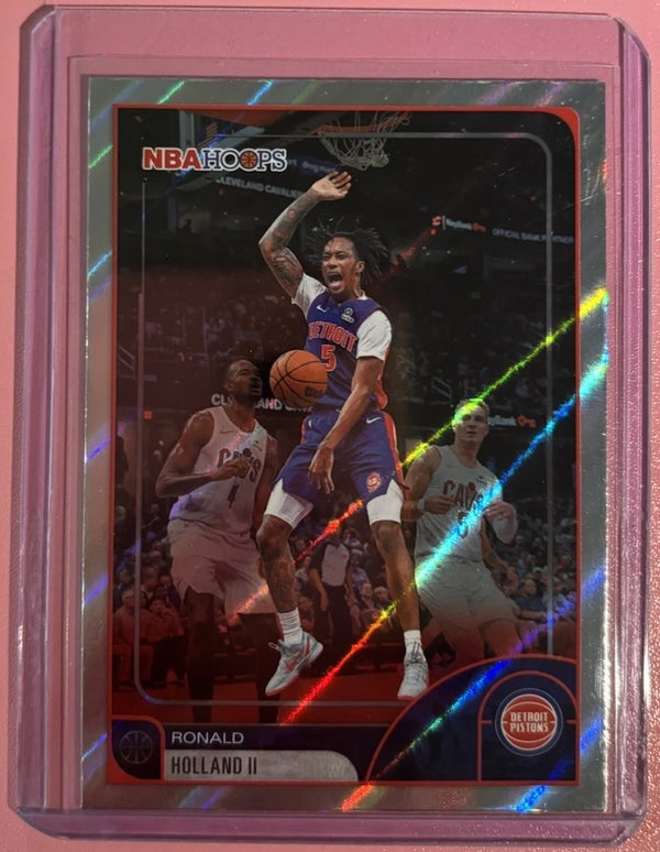 2025-26 Topps NBA Hoops - Ron Holland II #103 Detroit Pistons Rainbow Foil