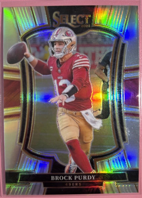 Brock Purdy 2025 Panini Select Silver Prizm Premier Level 49'ers