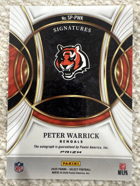 2025 Panini Select Football Peter Warrick Bengals Auto Silver Signatures!