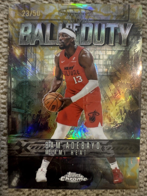 Topps Chrome 2025-26 Bam Adebayo Ball of Duty Refractor BD-15 /50
