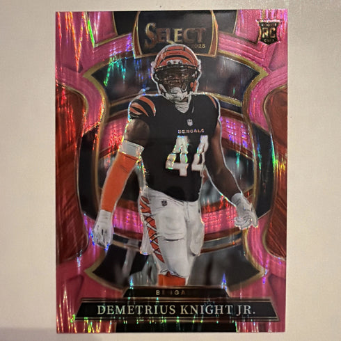 Panini Select 2025 Pink Shock Prizm Demetrius Knight Jr. RC Bengals #58
