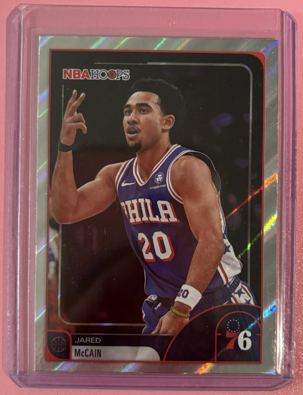 2025-26 Topps NBA Hoops - Jared McCain #197 Philadelphia 76ers Holi Rainbow Foil