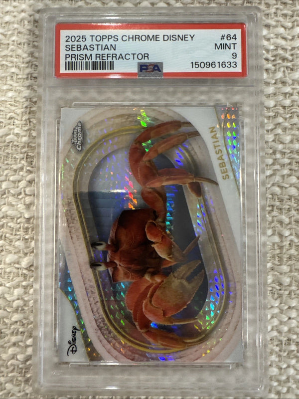 2025 Topps Chrome Disney Sebastian Prism Refractor #64 PSA 9