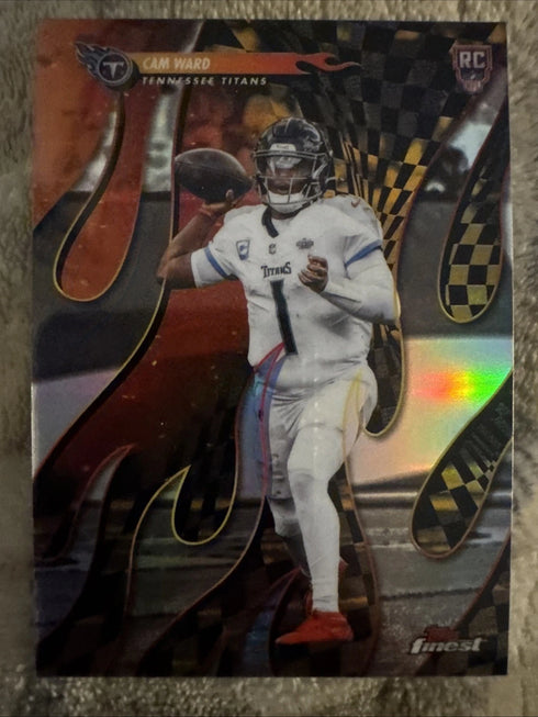 2025 Topps Finest Football Cam Ward Rookie Torchers Refractor Insert T-5