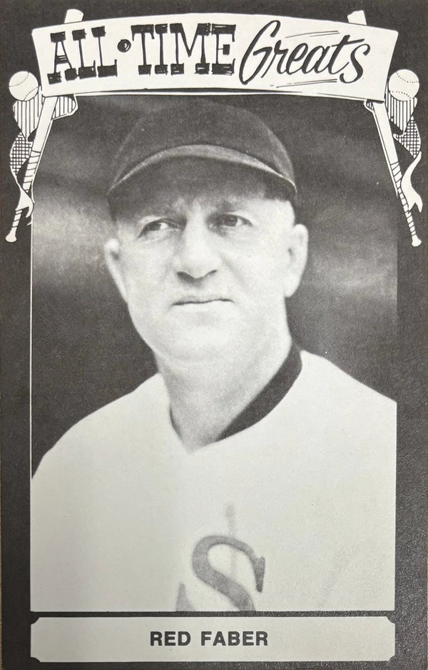 Red Faber 1973 TCA All Time Greats Postcard