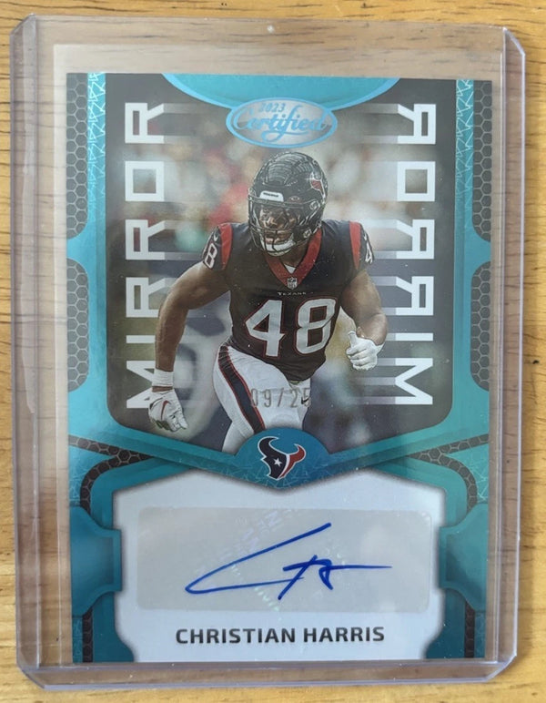 2023 Certified Mirror Signatures Teal /25 Christian Harris #MS93 Auto