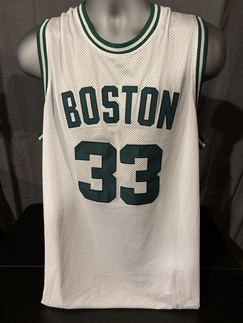 Boston Celtics Larry Bird Signed White Jersey JSA COA
