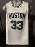 Boston Celtics Larry Bird Signed White Jersey JSA COA