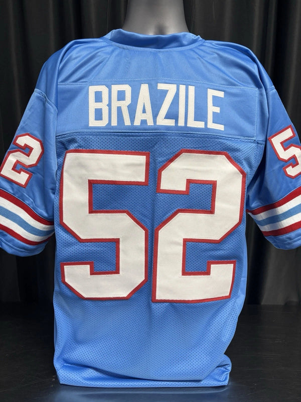 Custom Unsigned Robert Brazile Blue Jersey XL
