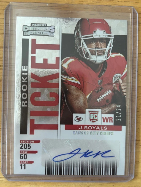 2025 Panini Select - Contenders Rookie Ticket Rps Jalen Royals #18 (AU, RC)