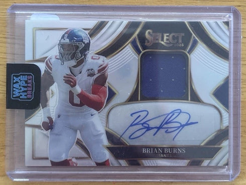 Panini Select Signature Memorabilia Brian Burns Giants Autograph SME-BBS /249