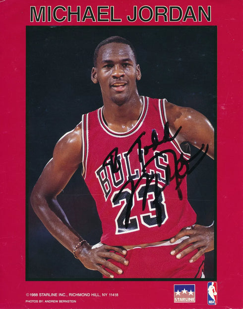 Michael Jordan HOF Signed/Auto 8x10 Starline Mini Poster Bulls JSA