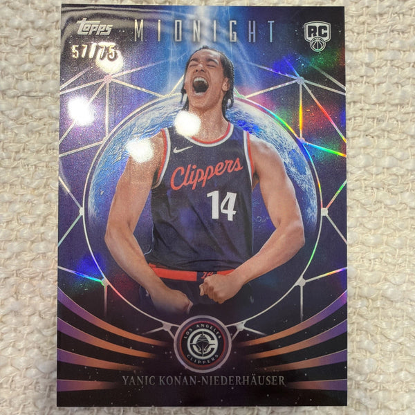 2025-26 Topps Midnight Yanic Konan-Niederhäuser Moonfall RC #MF-30 Clippers /75