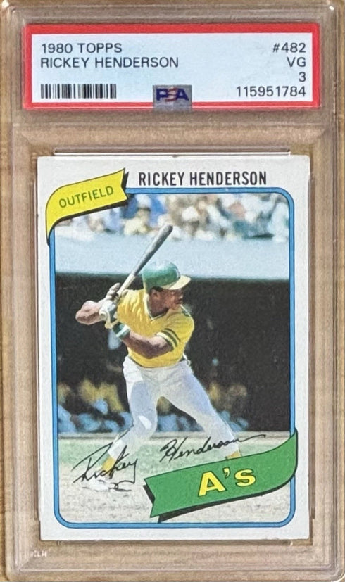 1980 Topps Rickey Henderson Oakland Athletics #483 PSA 3