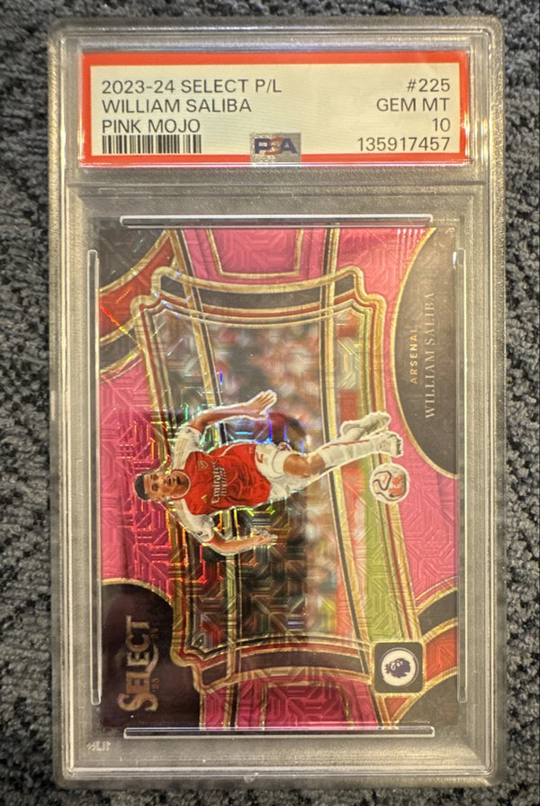 2023-24 Select William Saliba Pink Mojo #225 PSA 10